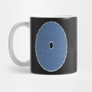 Number Zero Blue Denim Mug